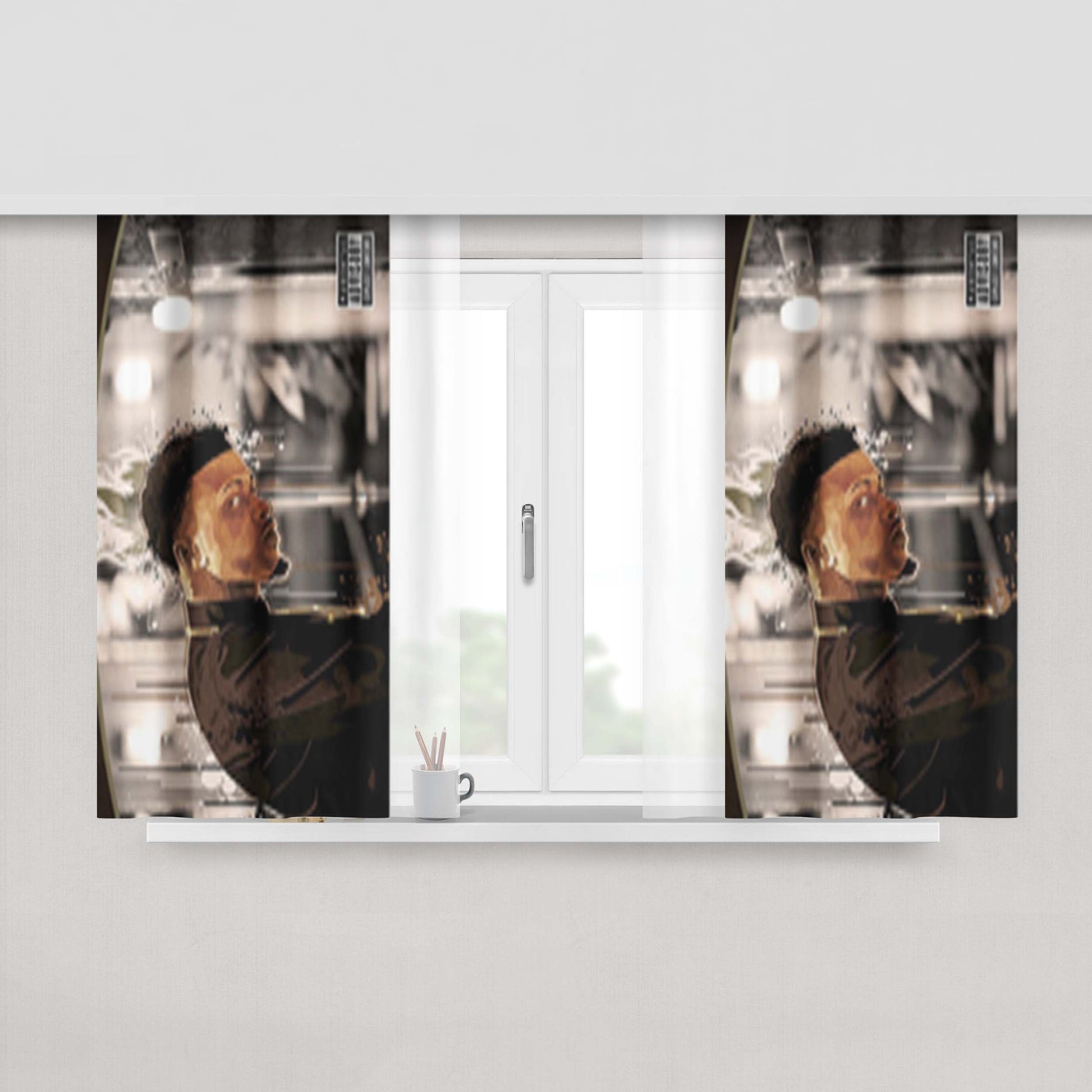 August Alsina Peach Skin Window Curtains