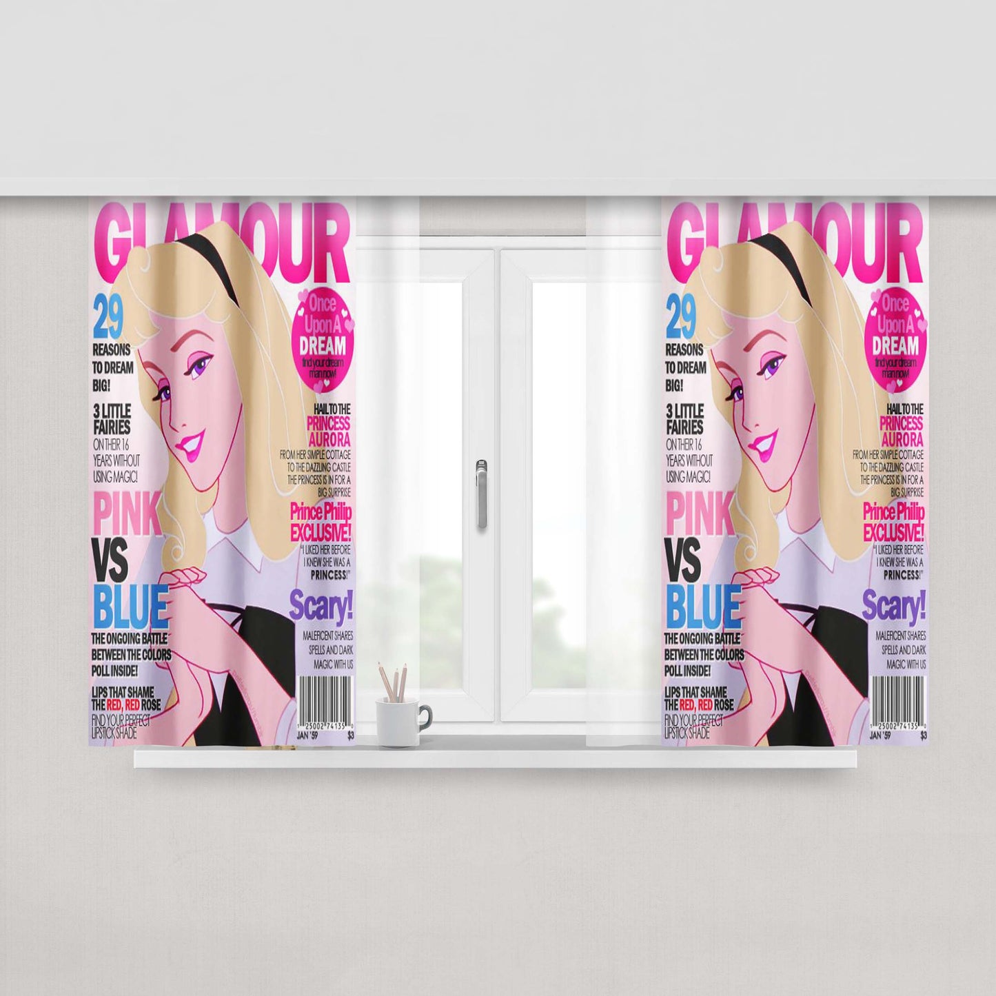 Aurora Glamour Peach Skin Window Curtains