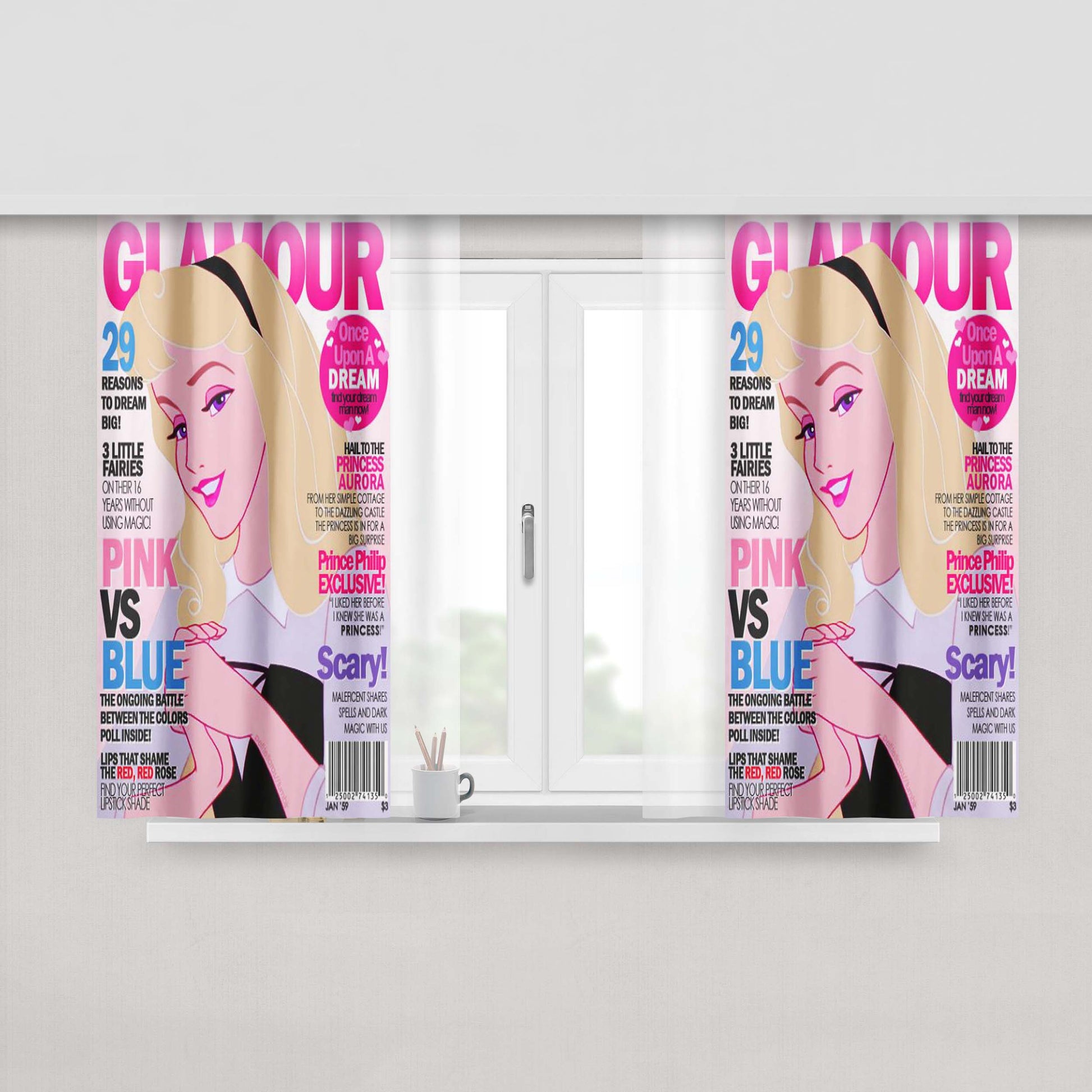 Aurora Glamour Peach Skin Window Curtains