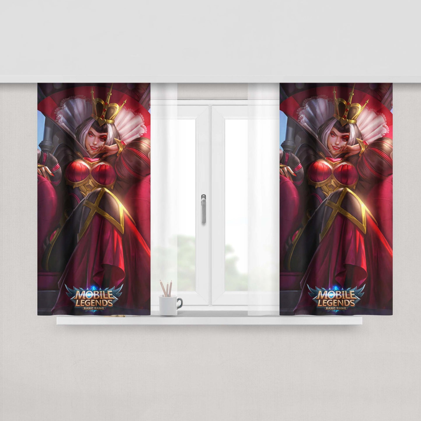 Aurora Hearthbreak Mobile Legend Peach Skin Window Curtains