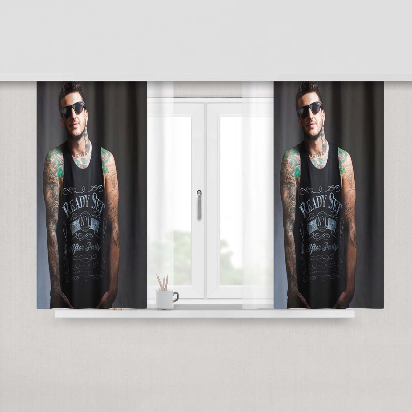 Austin Carlile 4 Peach Skin Window Curtains