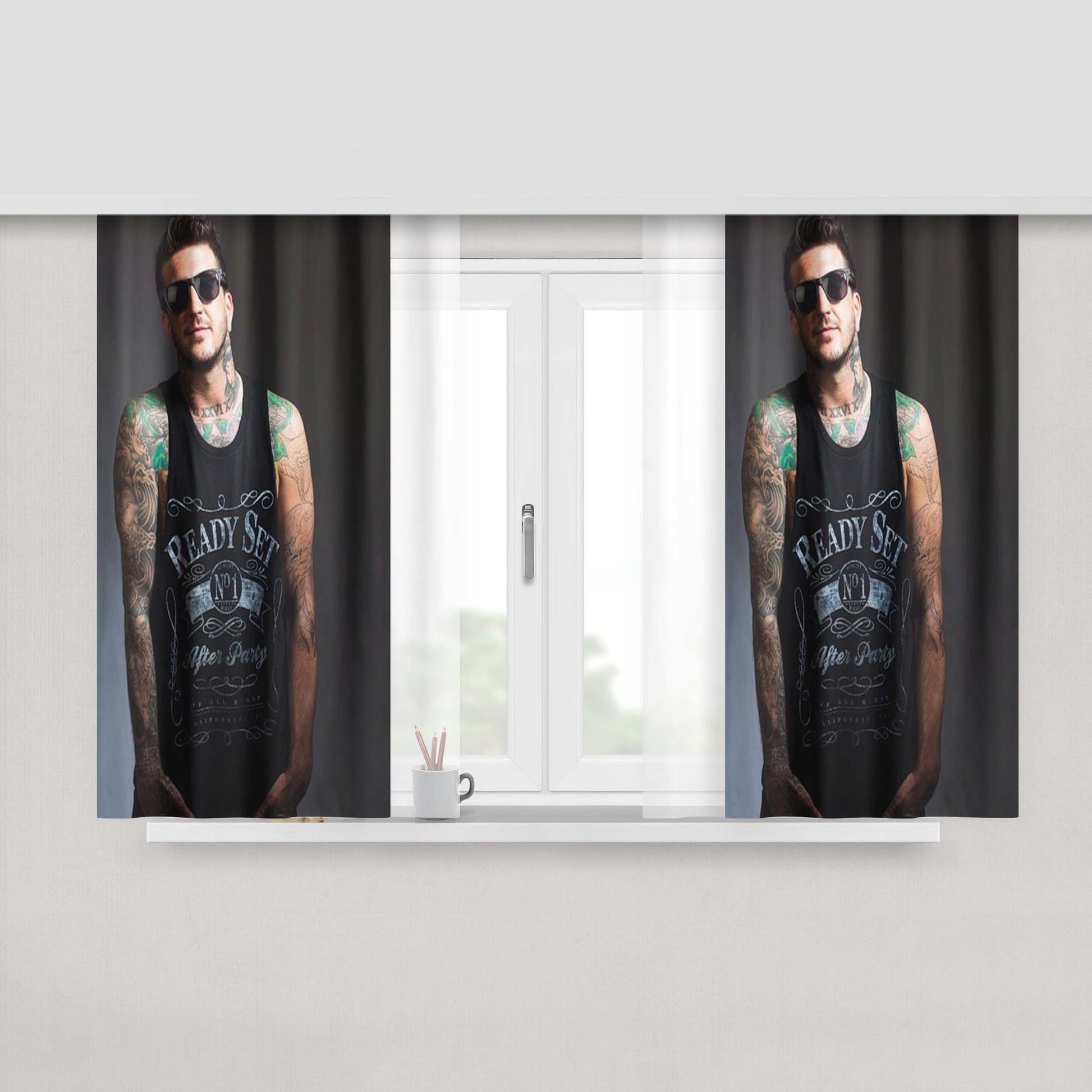 Austin Carlile 4 Peach Skin Window Curtains