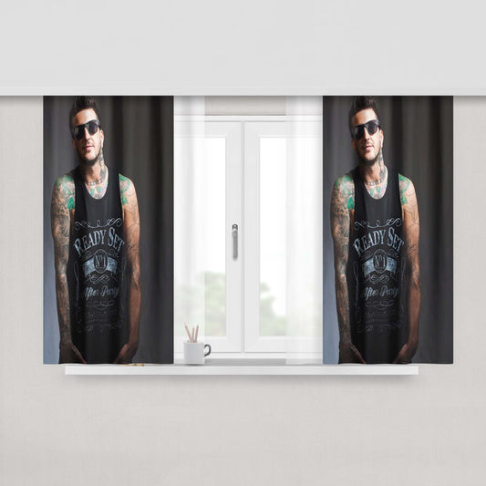 Austin Carlile 4 Peach Skin Window Curtains