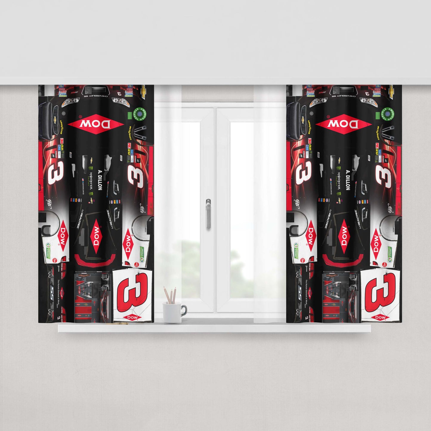 Austin Dillon'S Car Stikers Peach Skin Window Curtains