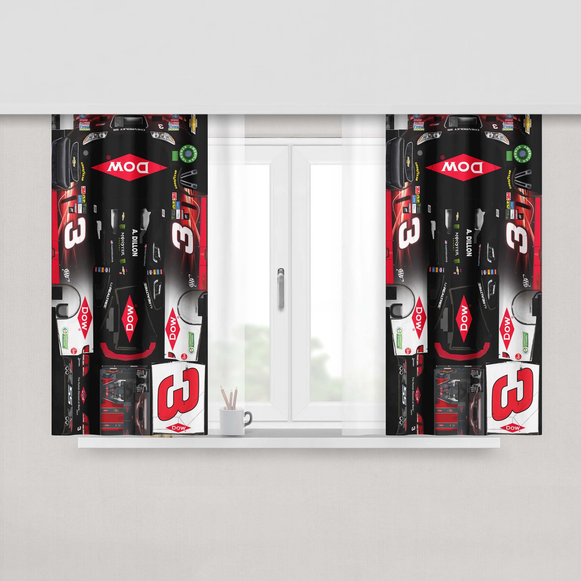 Austin Dillon'S Car Stikers Peach Skin Window Curtains