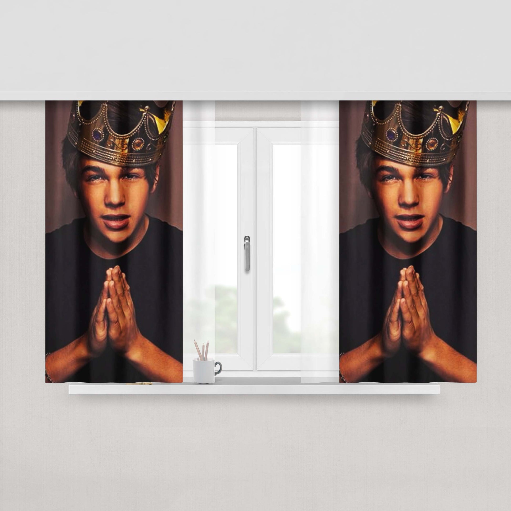 Austin Mahone 4 Peach Skin Window Curtains