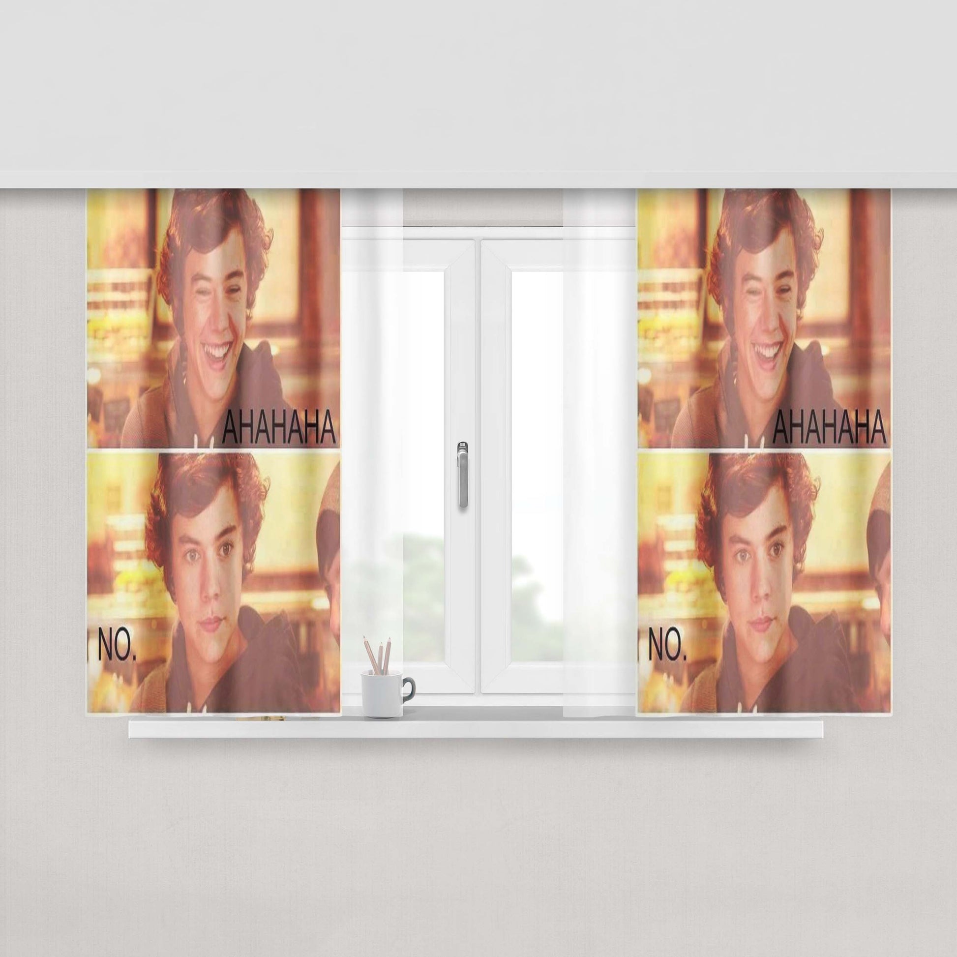 Austin Mahone Missing My Love Peach Skin Window Curtains