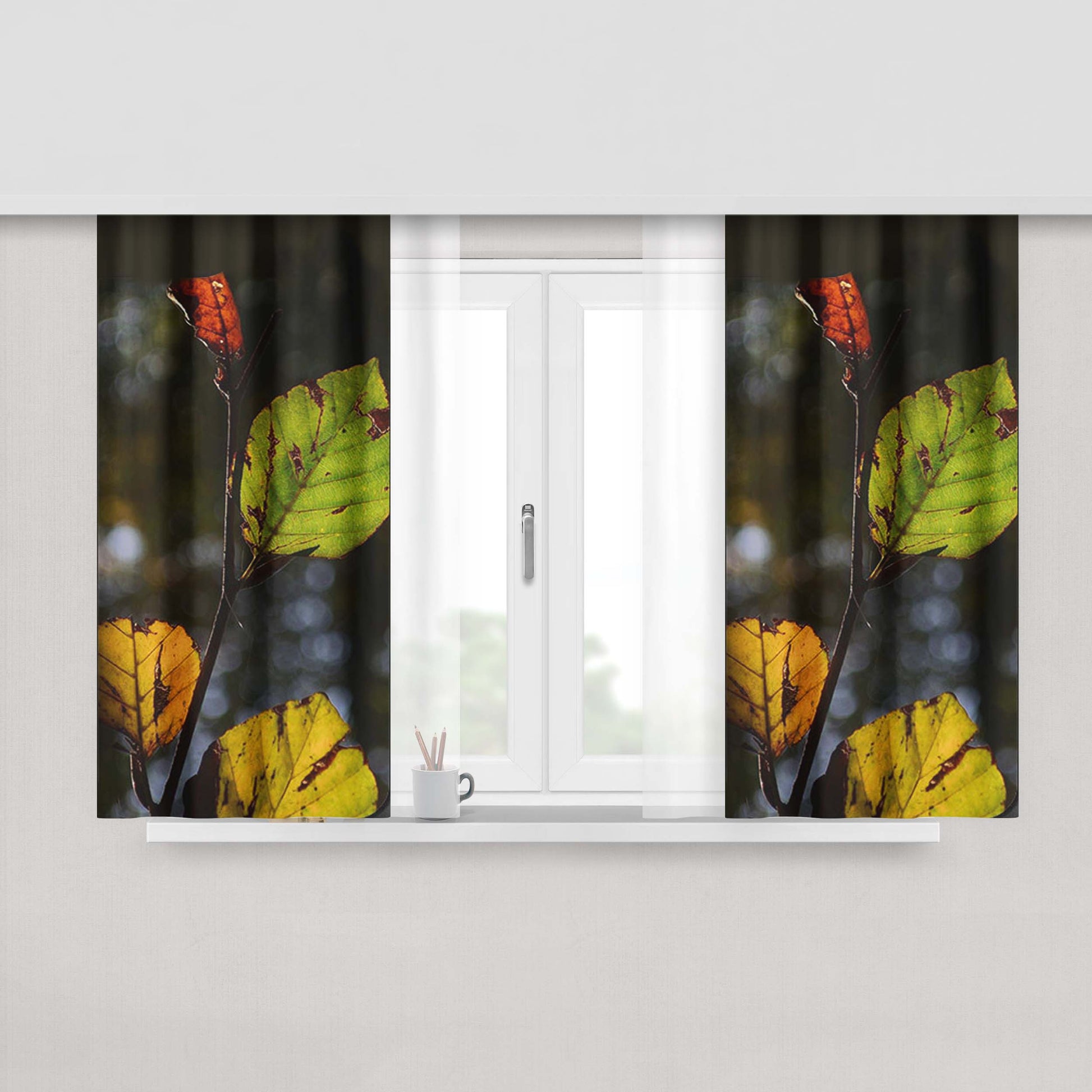 Autumn Beech Peach Skin Window Curtains