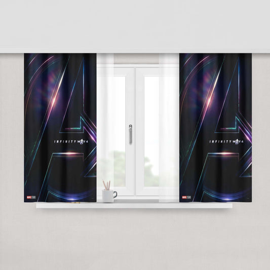 Avanger Invinity War Logo Peach Skin Window Curtains