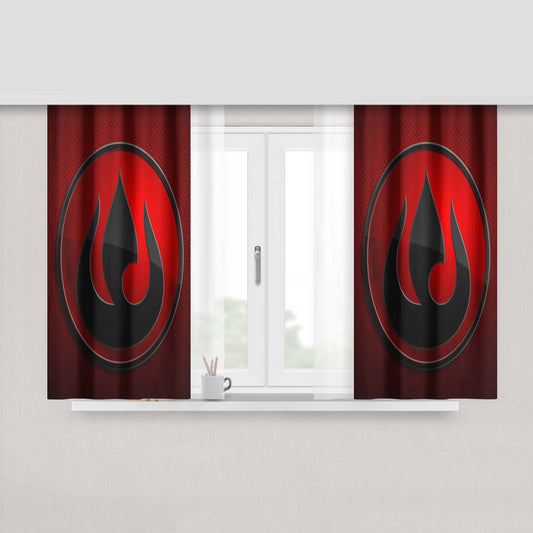 Avatar Fire Nation Peach Skin Window Curtains