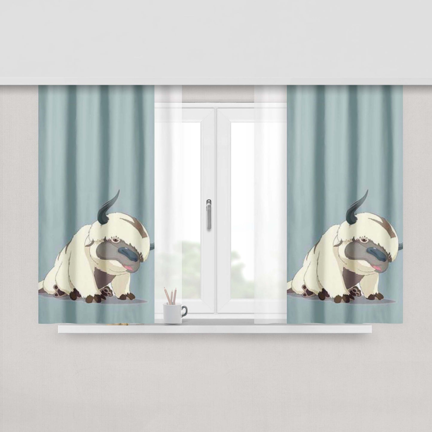Avatar Wht Creature Peach Skin Window Curtains