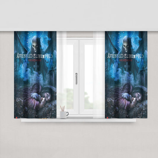 Avenged Sevenfold Nightmare Most Wanted Peach Skin Window Curtains