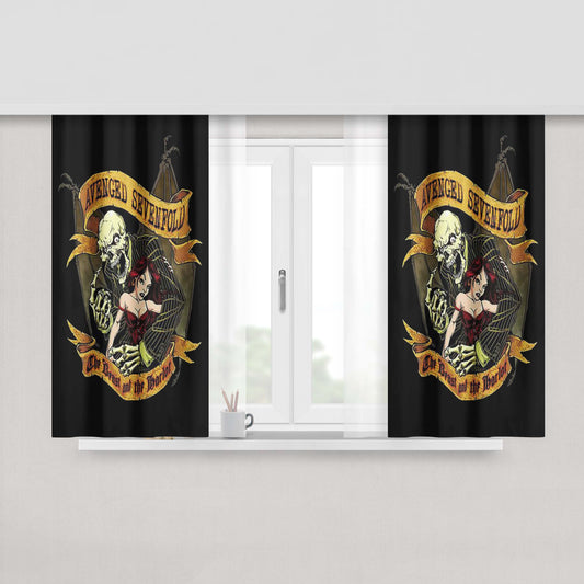 Avenged Sevenfold Skull Woman Peach Skin Window Curtains