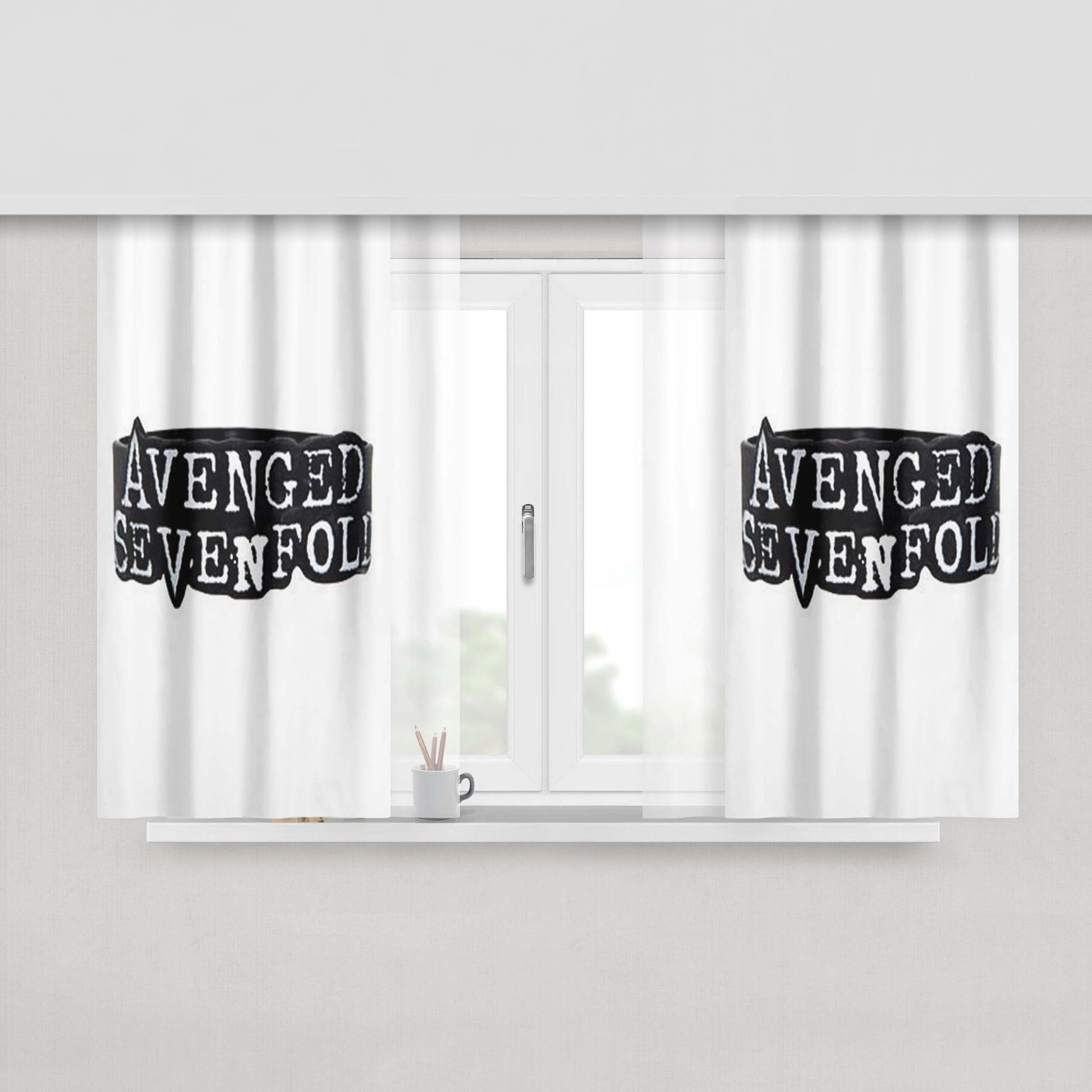 Avenged Sevenfold Peach Skin Window Curtains