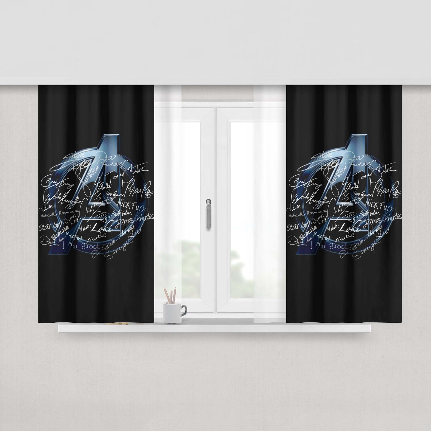 Avenger Signature Film Player Peach Skin Window Curtains