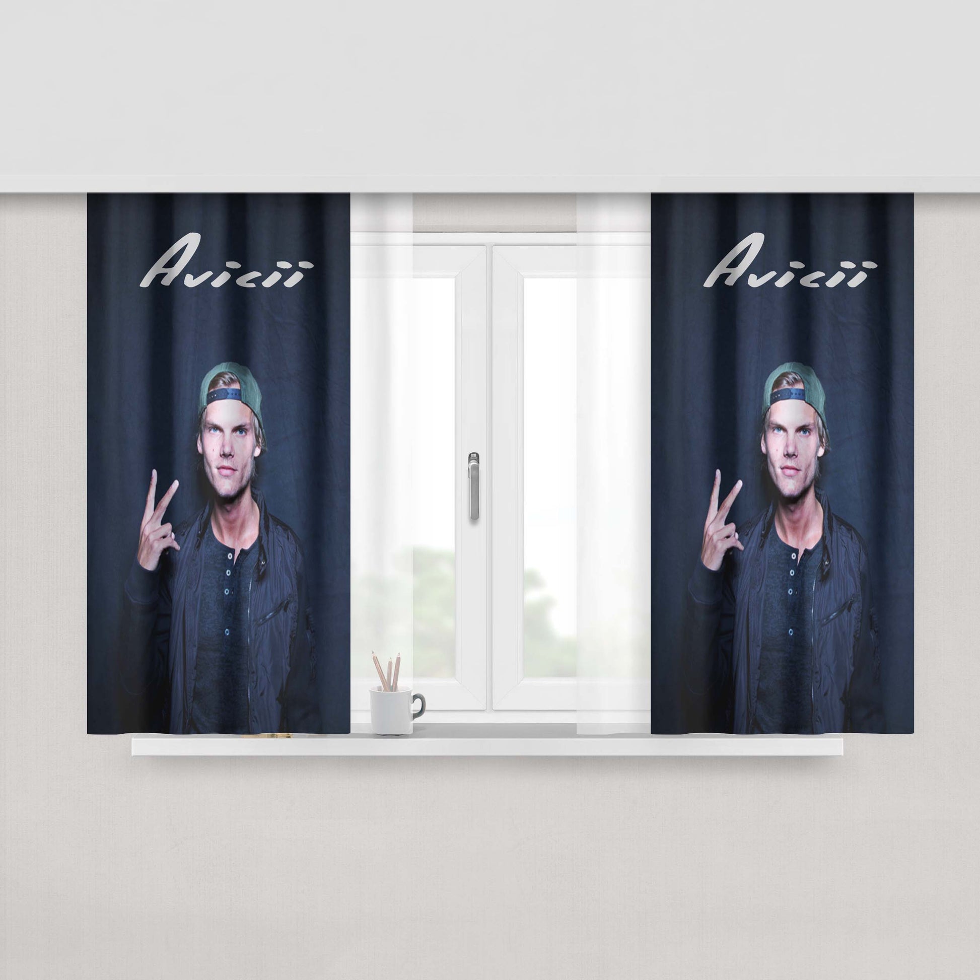 Avicii Peach Skin Window Curtains