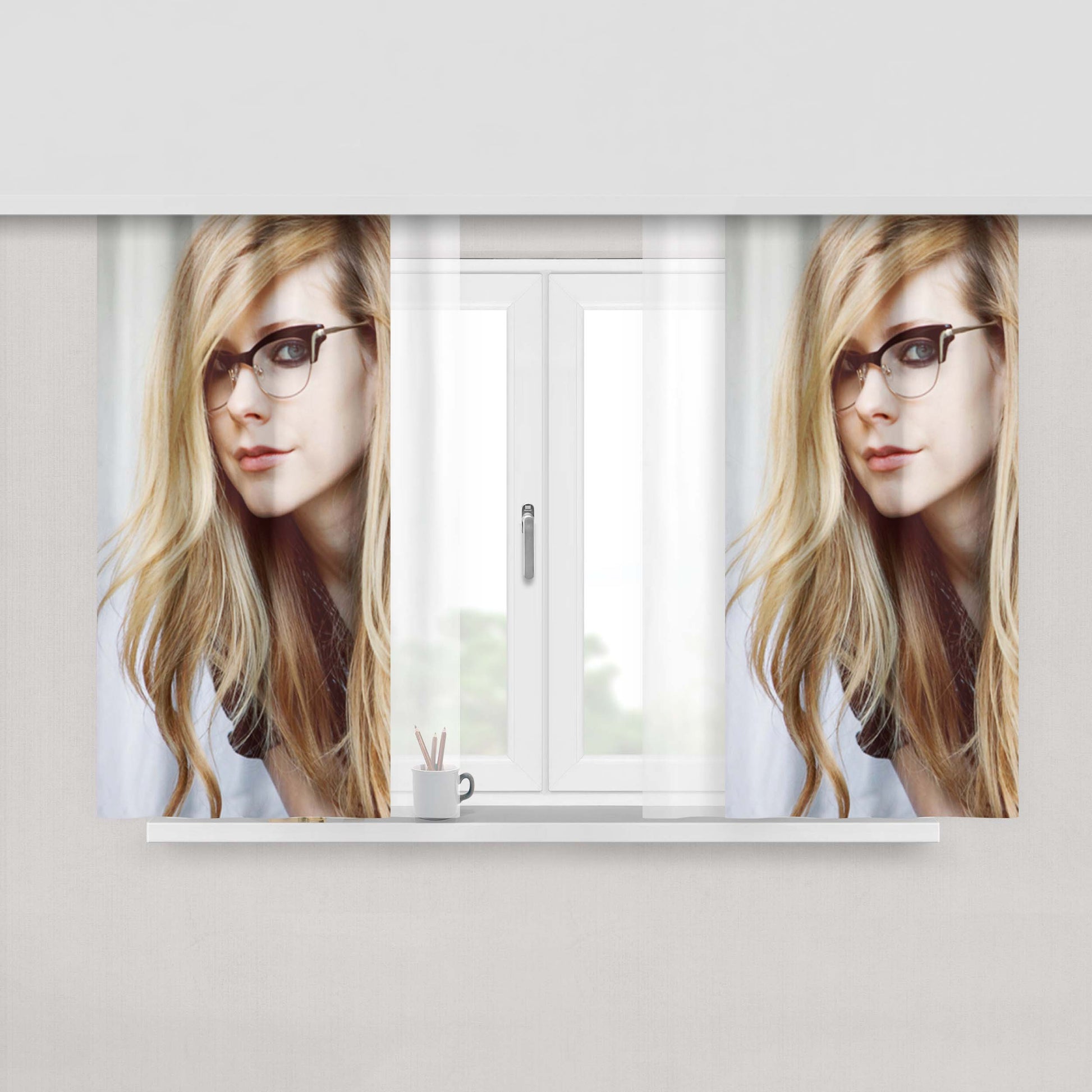 Avril Lavigne Peach Skin Window Curtains