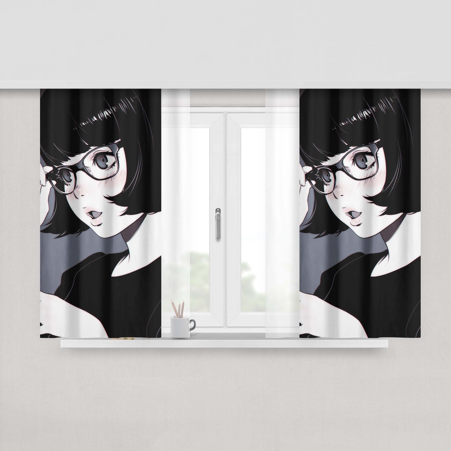 Aw Girl Peach Skin Window Curtains