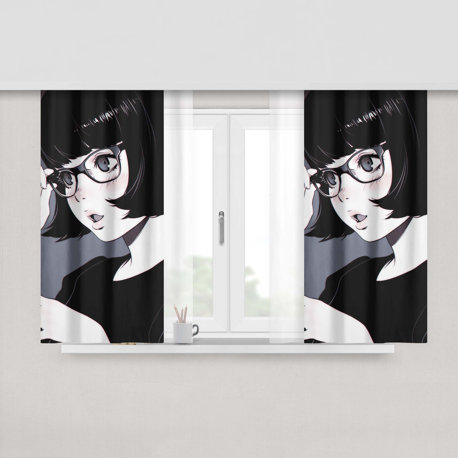 Aw Girl Peach Skin Window Curtains