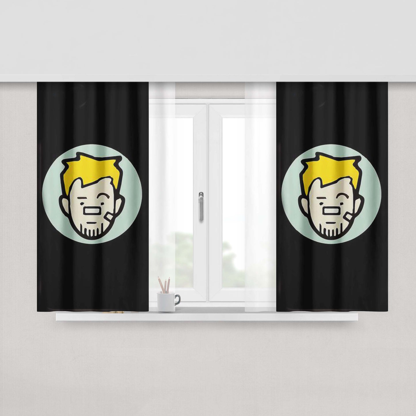 Aw Lucky Peach Skin Window Curtains
