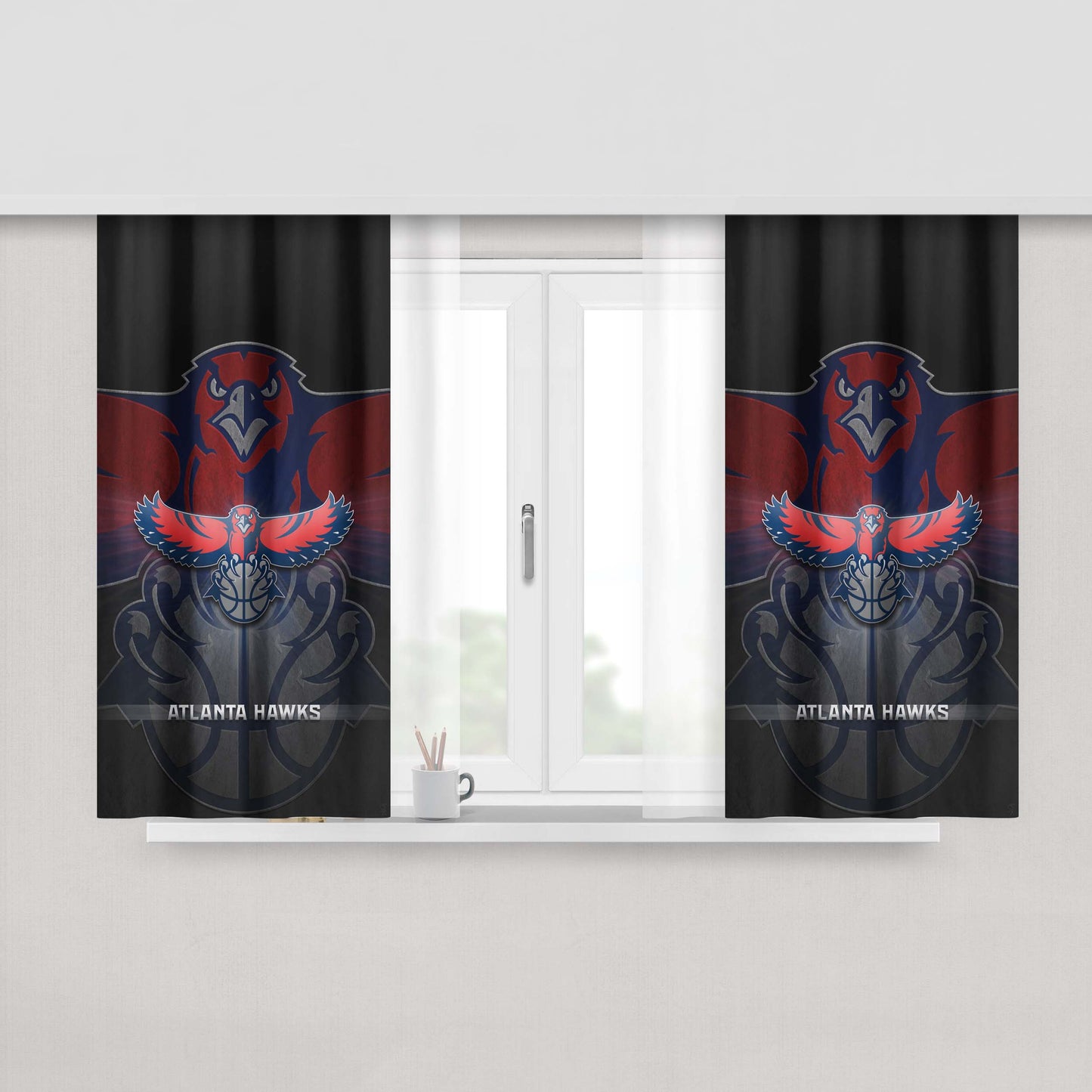 Awesome Art Design Peach Skin Window Curtains