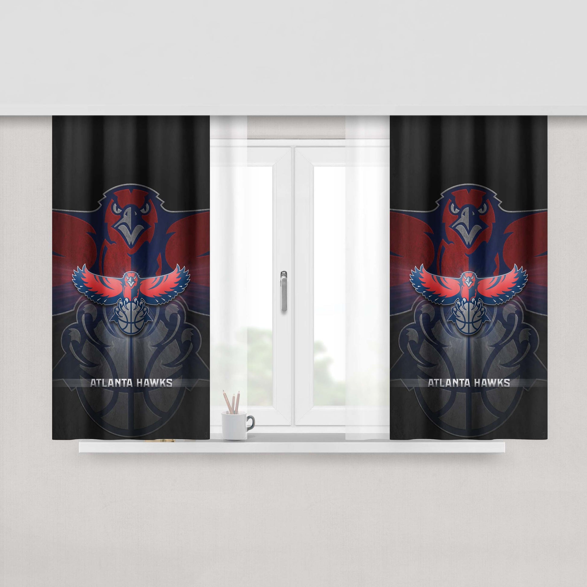 Awesome Art Design Peach Skin Window Curtains