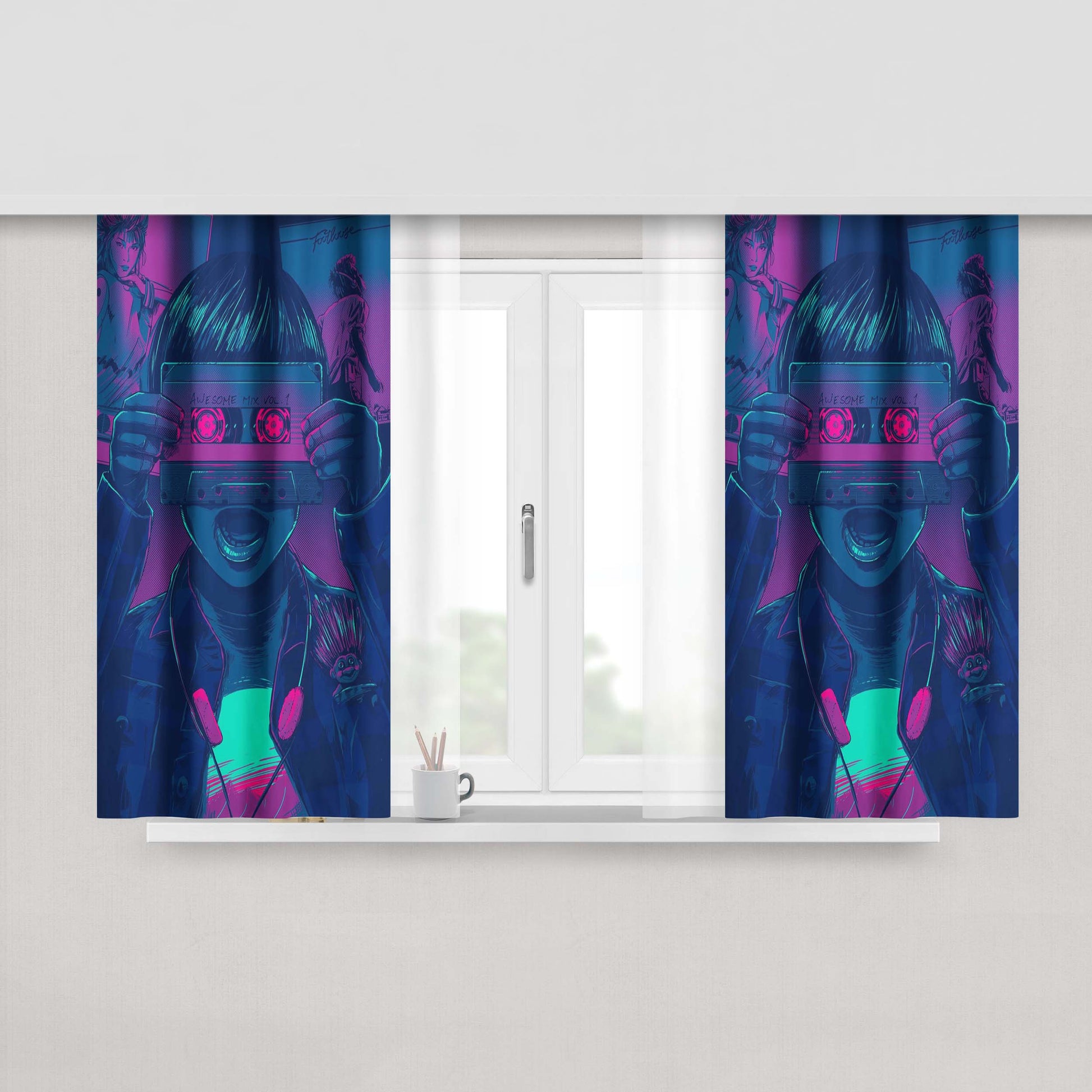 Awesome Majin Boo Thrasher Peach Skin Window Curtains