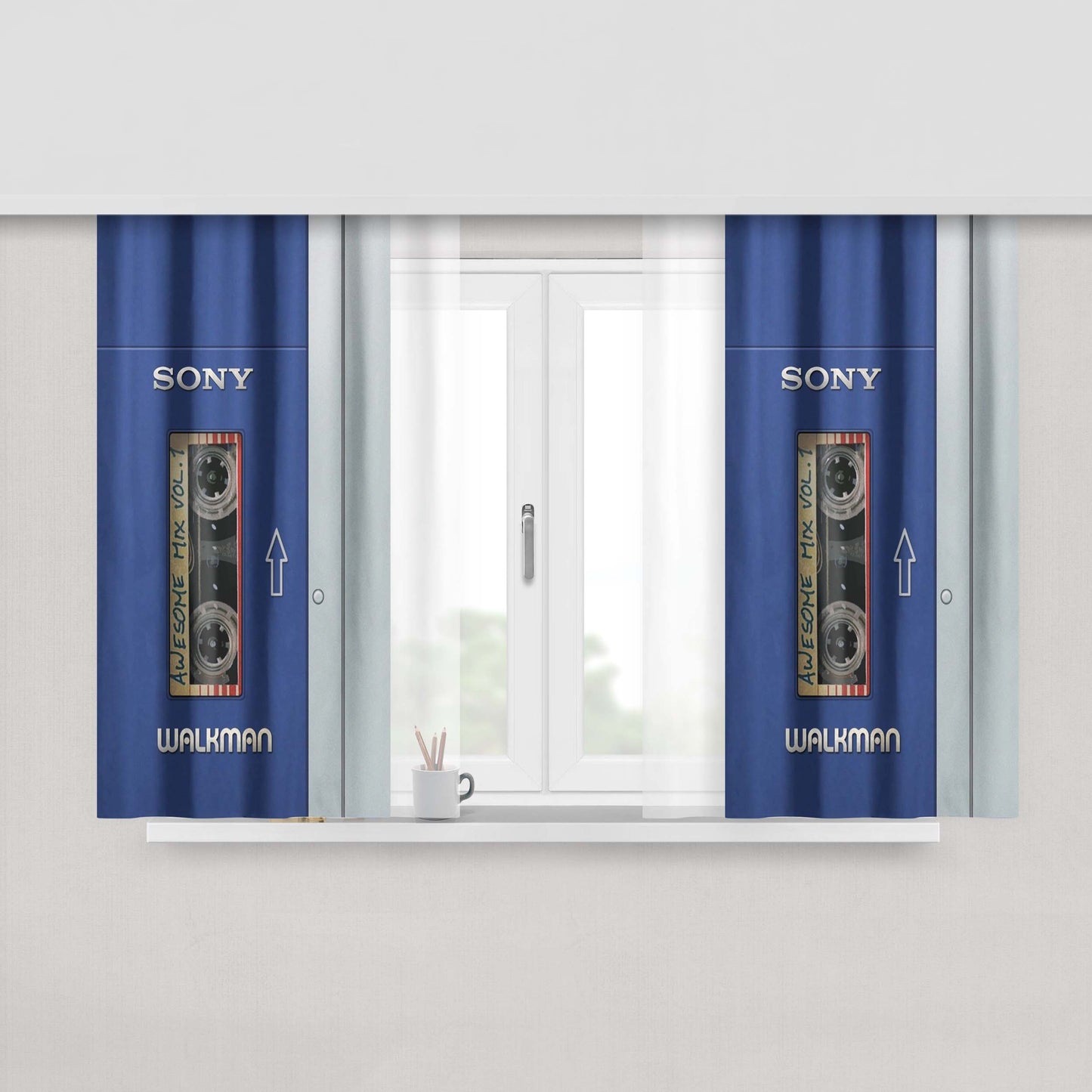 Awesome Mix Illustration Peach Skin Window Curtains