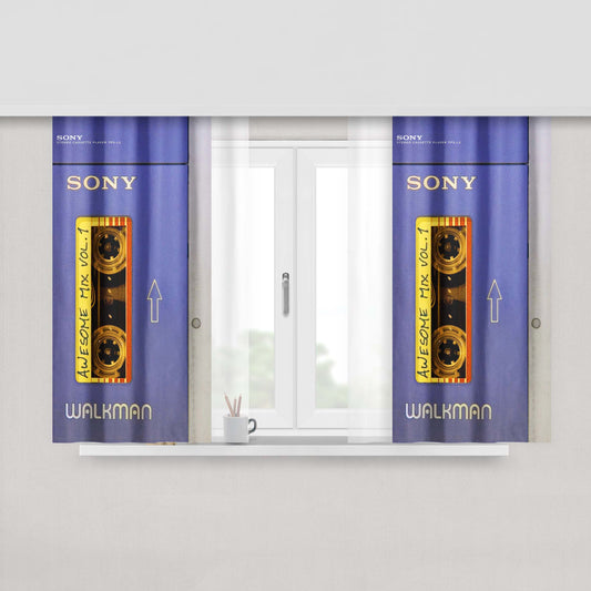 Awesome Mix Sony Walkman Vol 1 Peach Skin Window Curtains