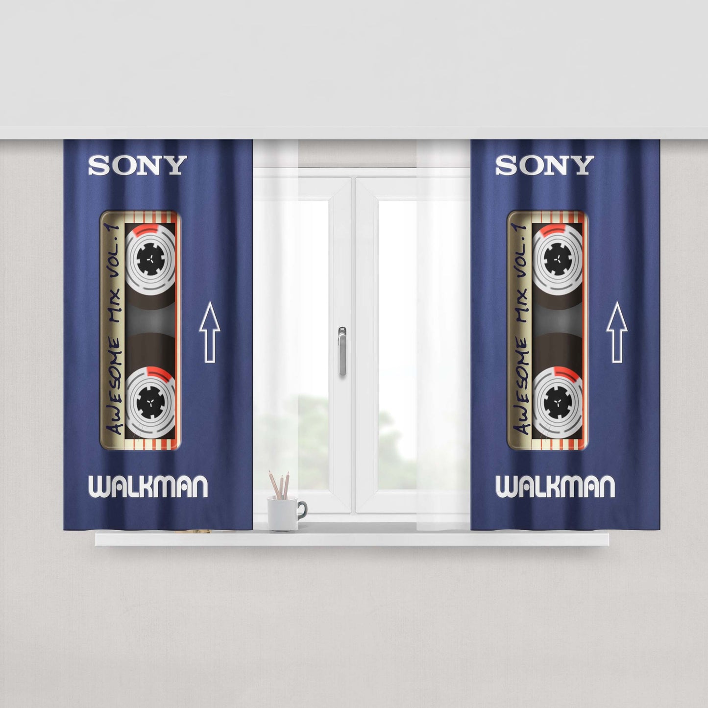 Awesome Mix Tape Vol 1 Gotg Peach Skin Window Curtains