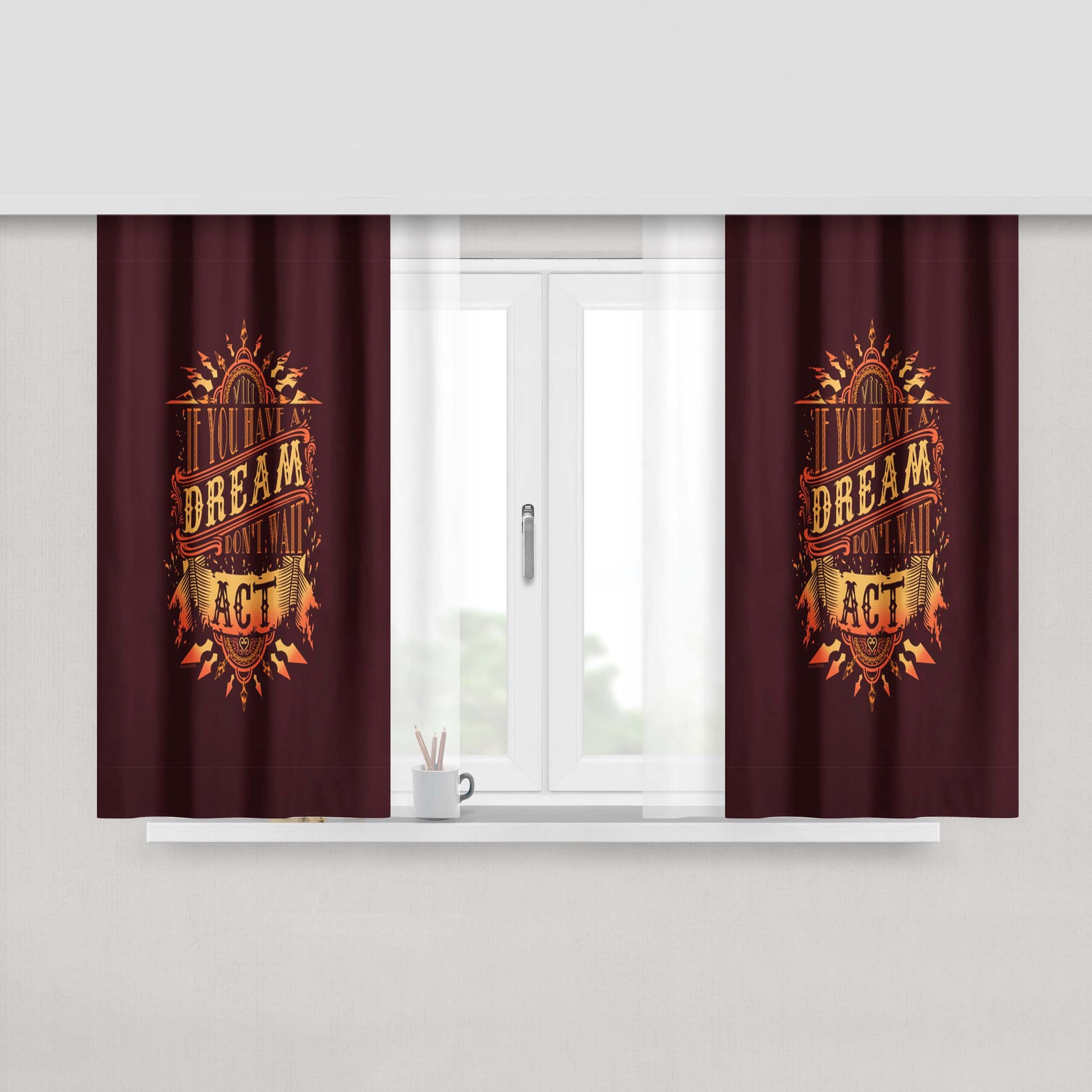Axel'S Dream Peach Skin Window Curtains