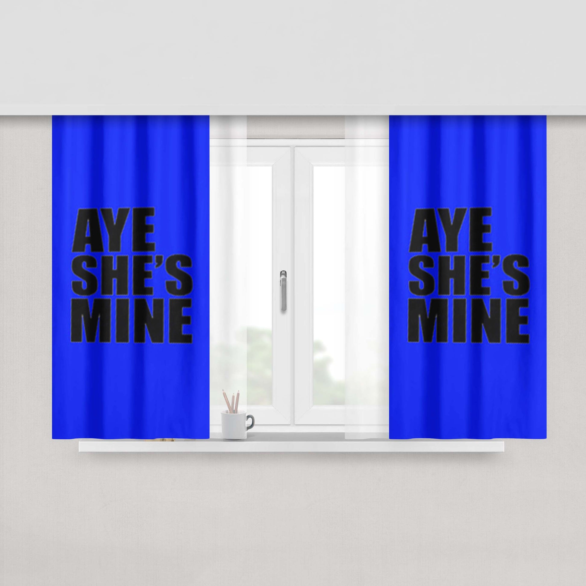 Aye He’S Mine & Aye She’S Mine 1 Peach Skin Window Curtains