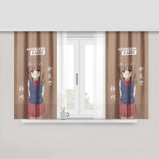 Azusagawa Kaede Peach Skin Window Curtains