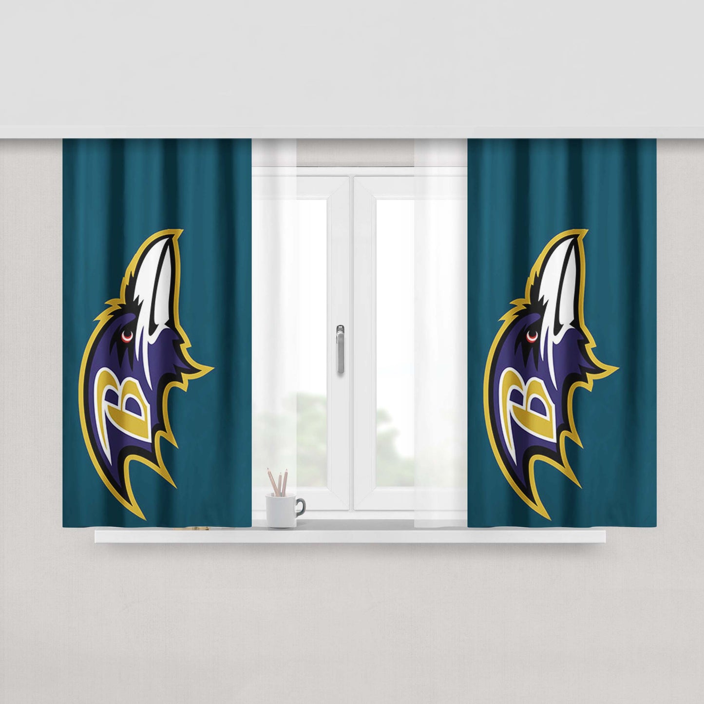 B Club Peach Skin Window Curtains