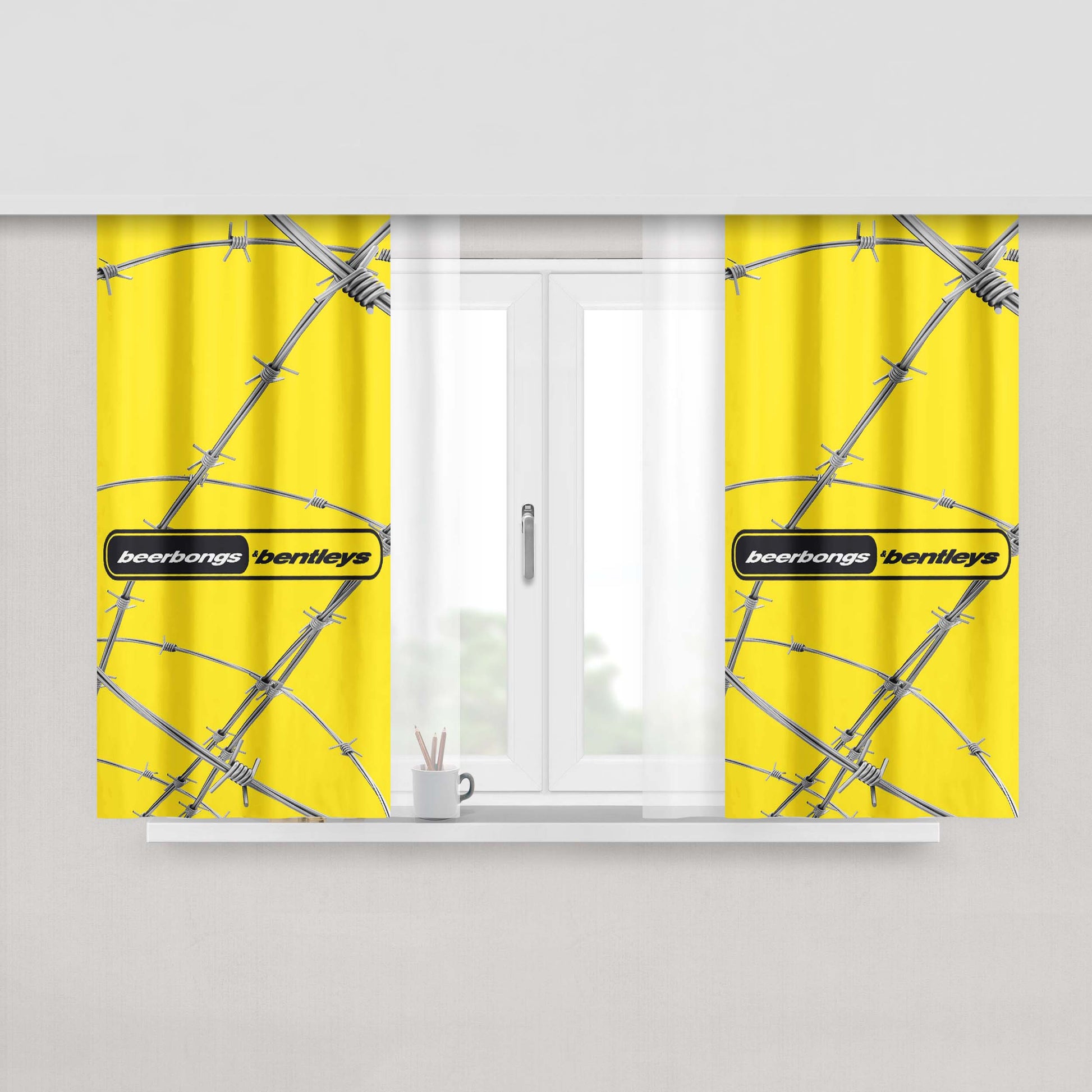 B&B Beerbongs Peach Skin Window Curtains