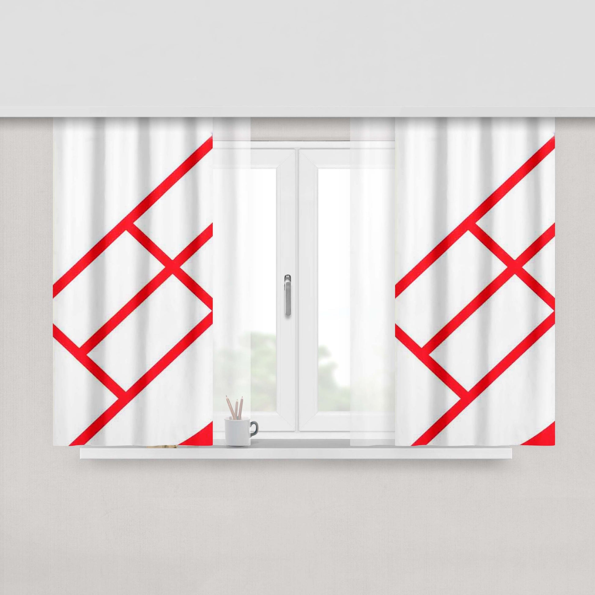 Baals Music Festival Peach Skin Window Curtains