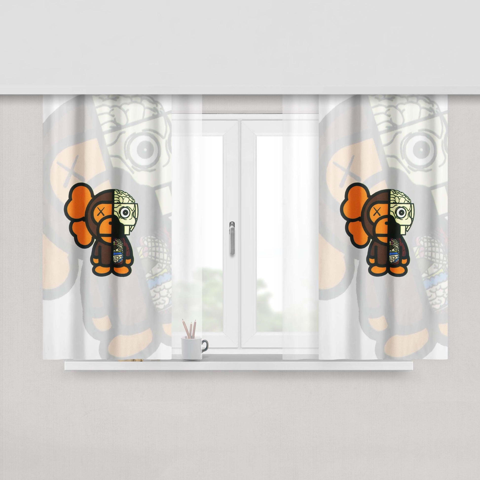 Baby M Peach Skin Window Curtains