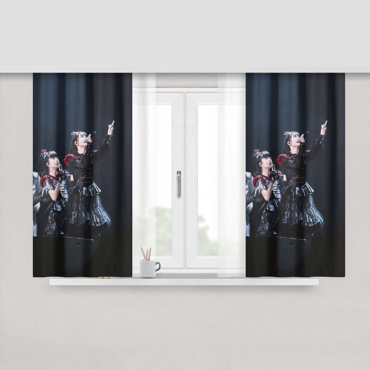 Baby Metal 2 Peach Skin Window Curtains