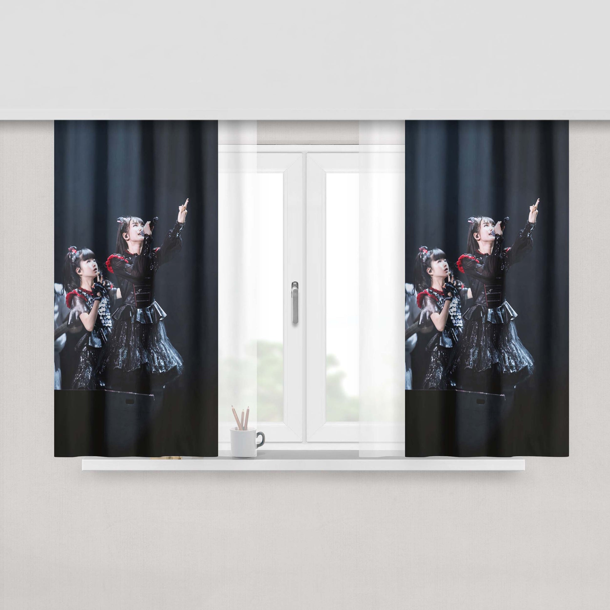 Baby Metal 2 Peach Skin Window Curtains