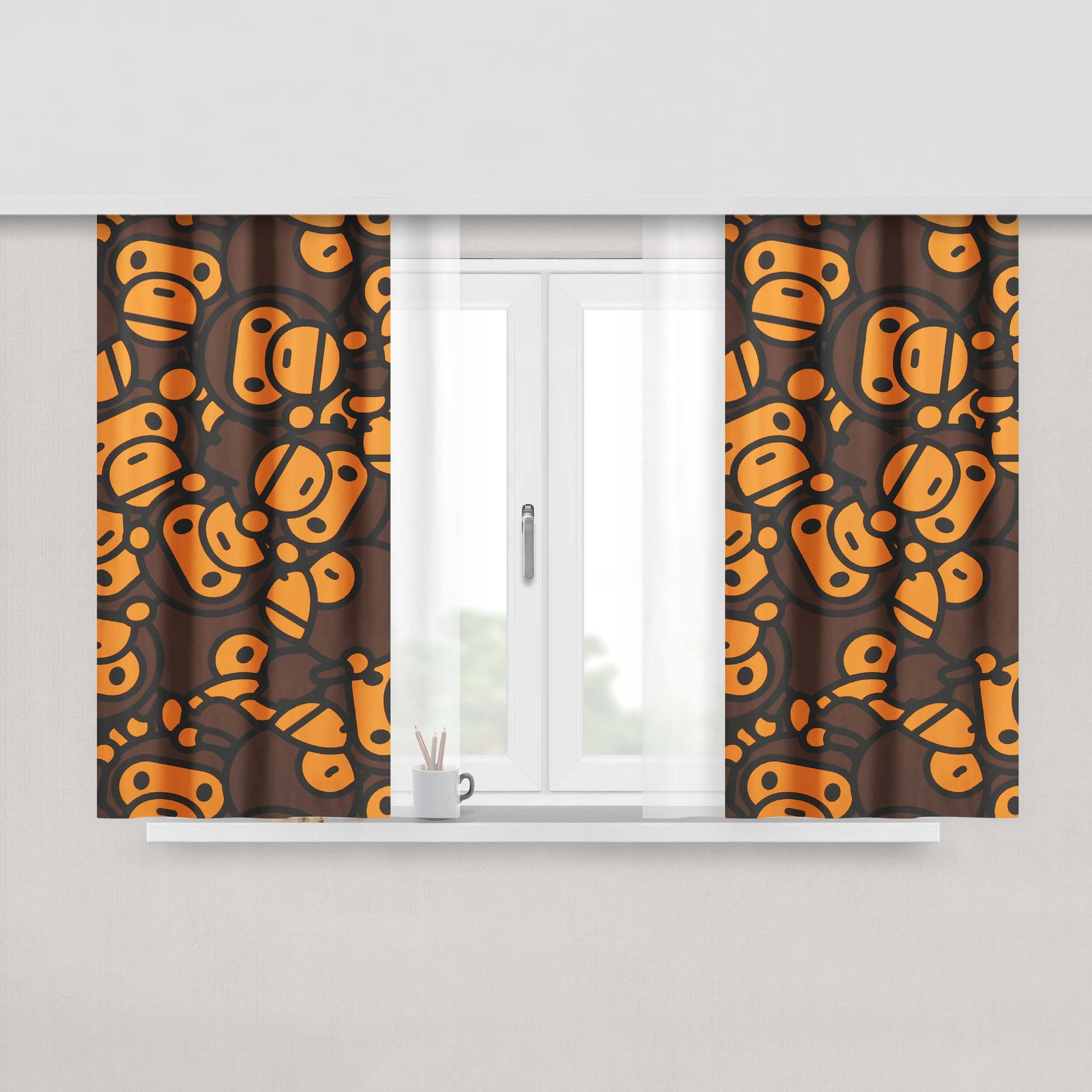 Baby Milo Wallp Peach Skin Window Curtains