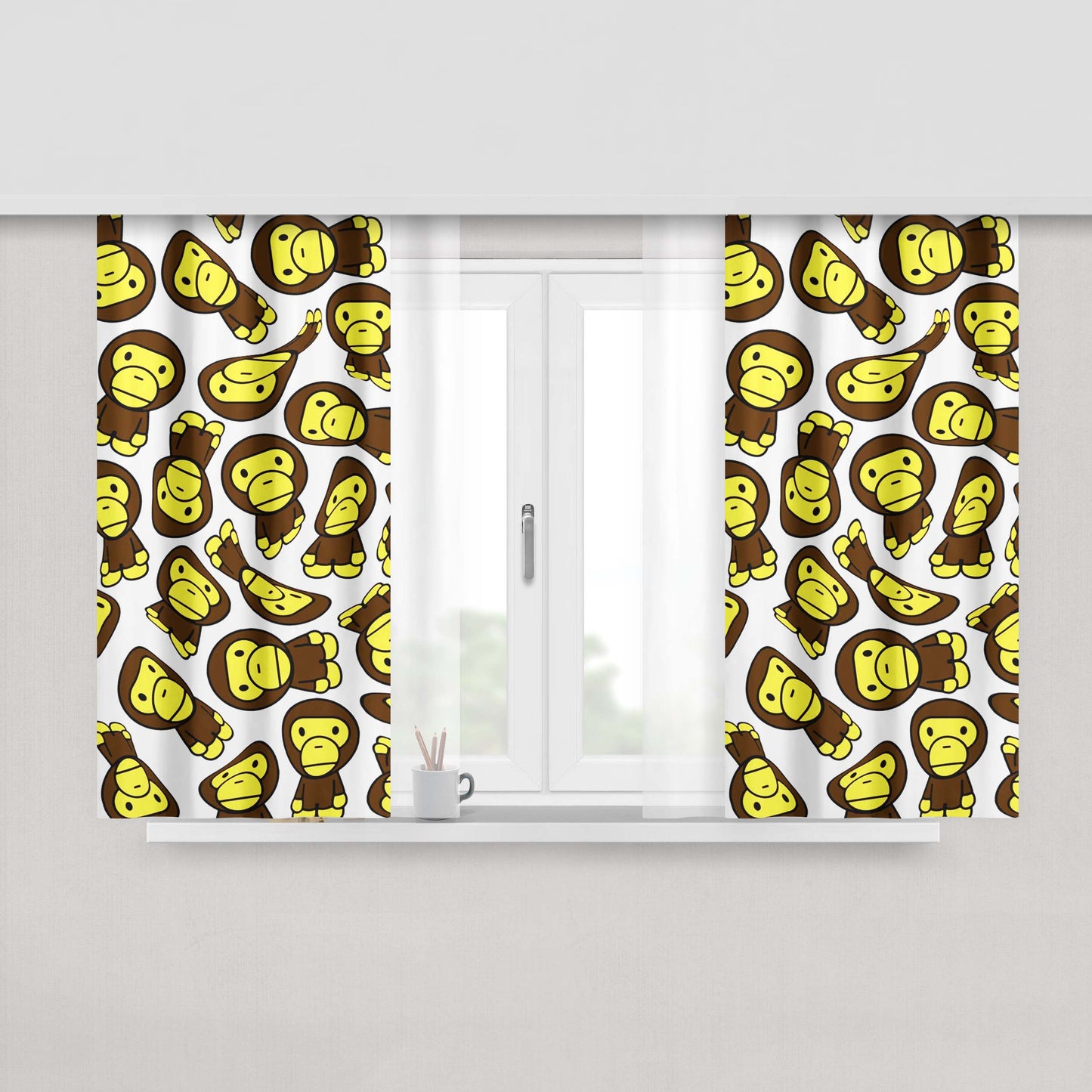 Baby Milo Peach Skin Window Curtains