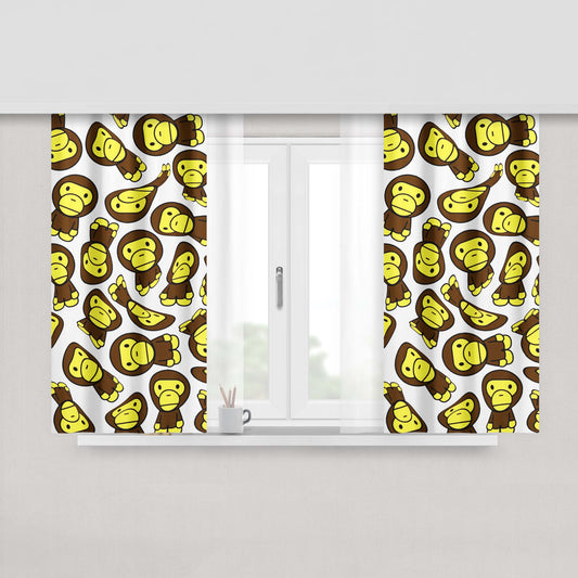 Baby Milo Peach Skin Window Curtains