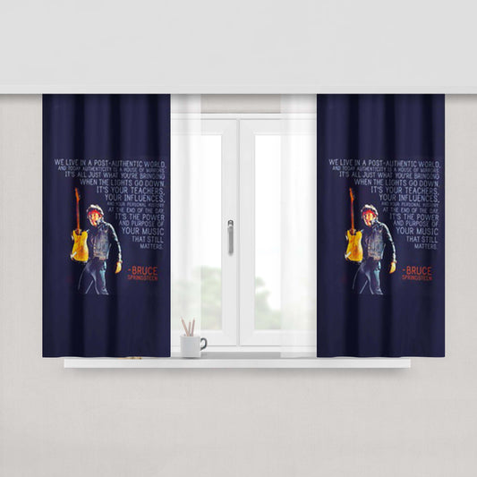 Bruce Springsteen Quotes Peach Skin Window Curtains