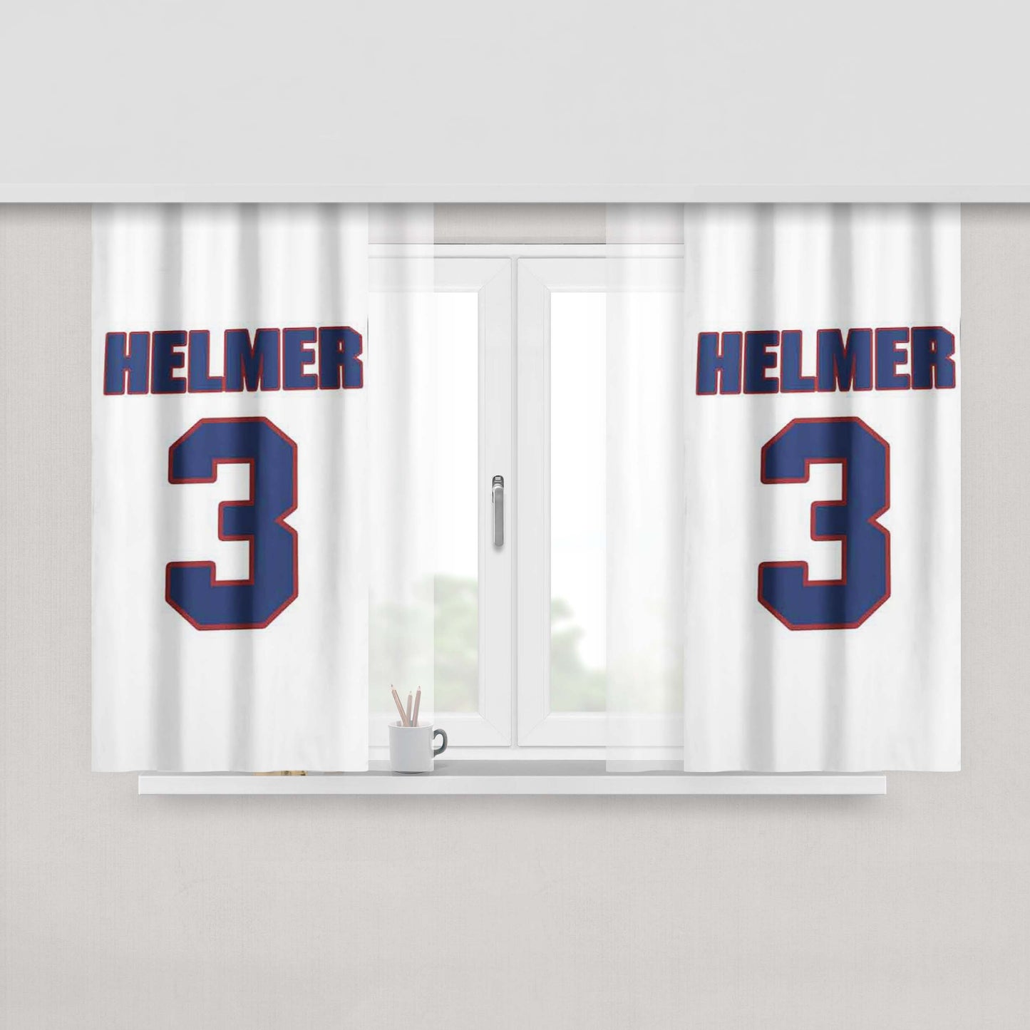 Bryan Helmer National Hockey Peach Skin Window Curtains