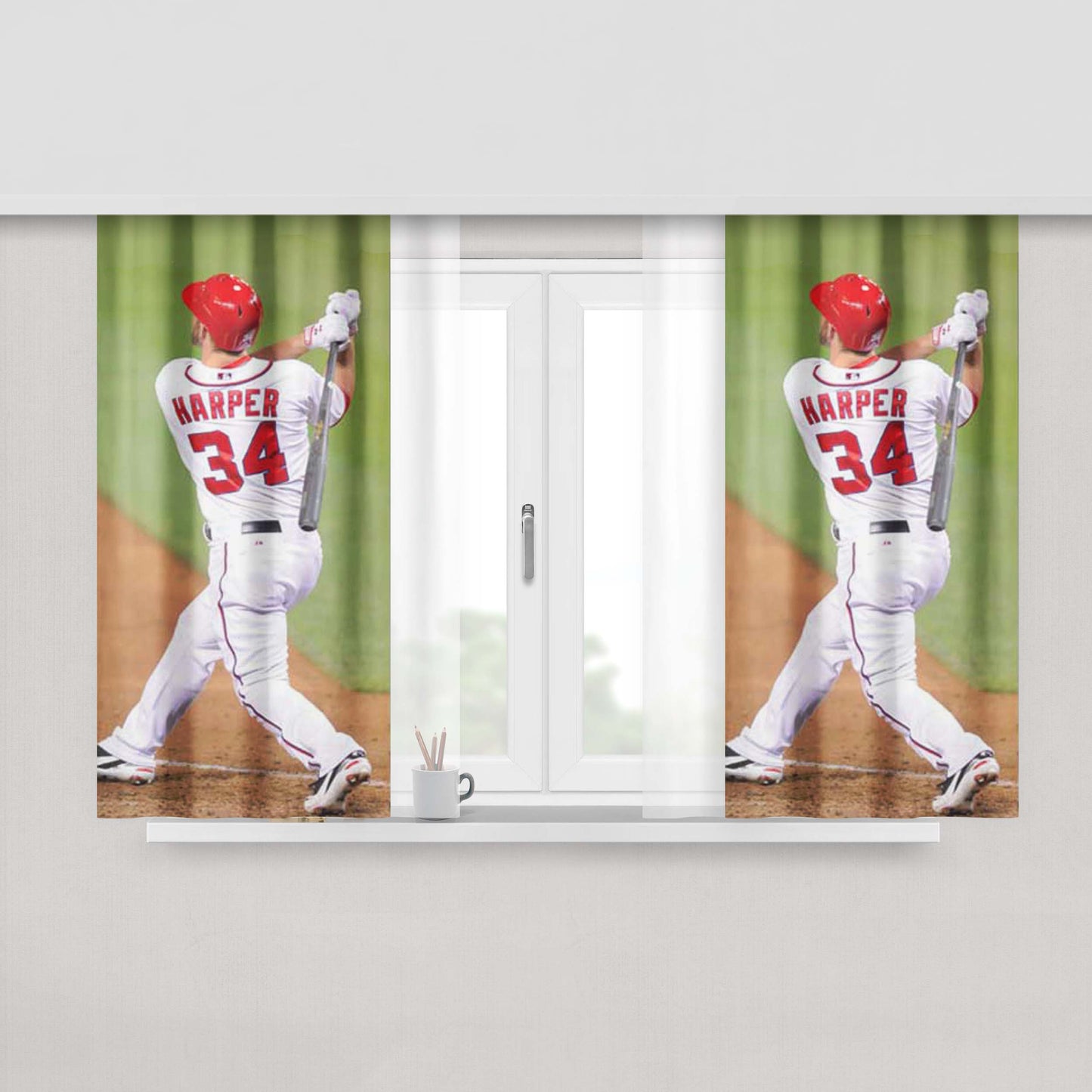 Bryce Harper Peach Skin Window Curtains