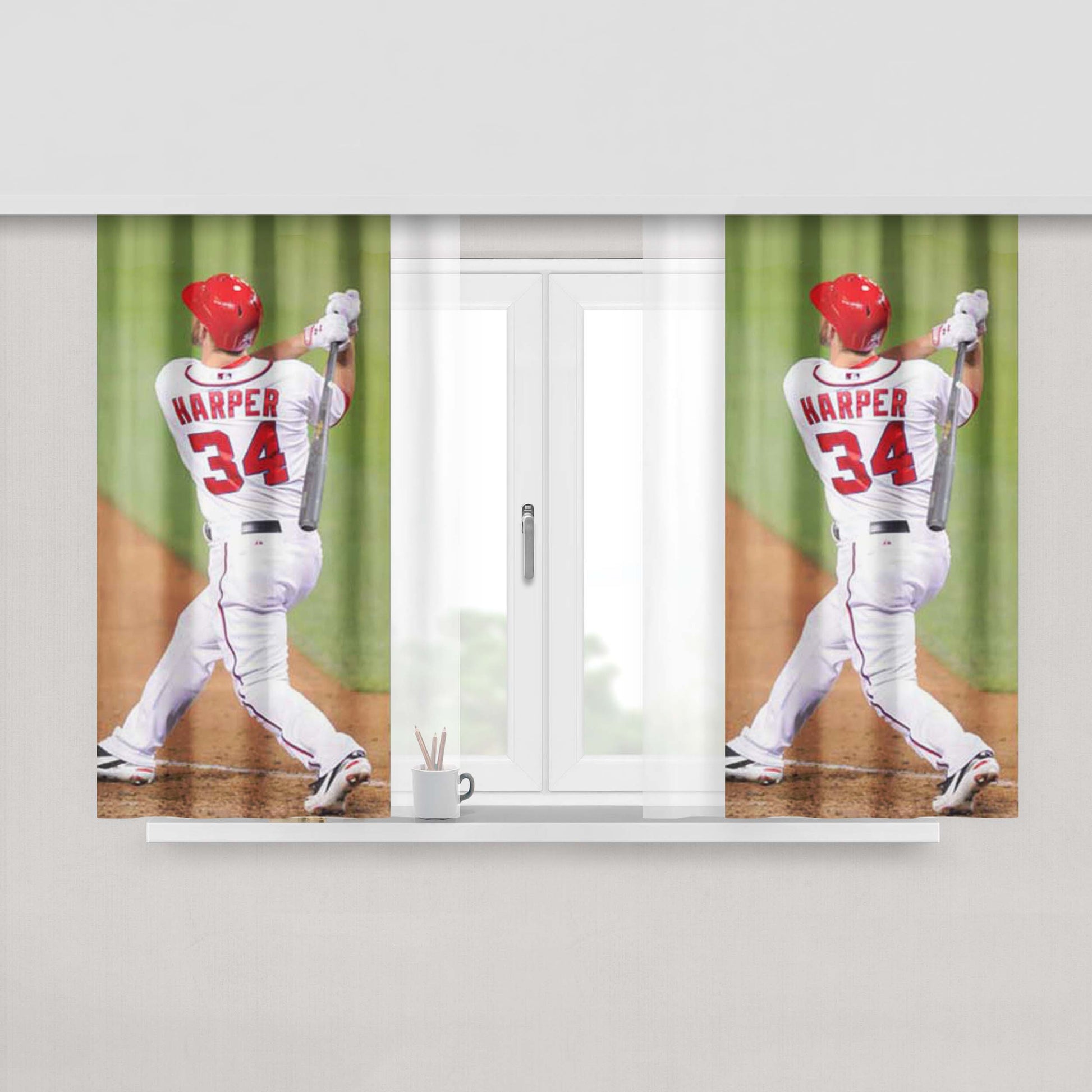 Bryce Harper Peach Skin Window Curtains