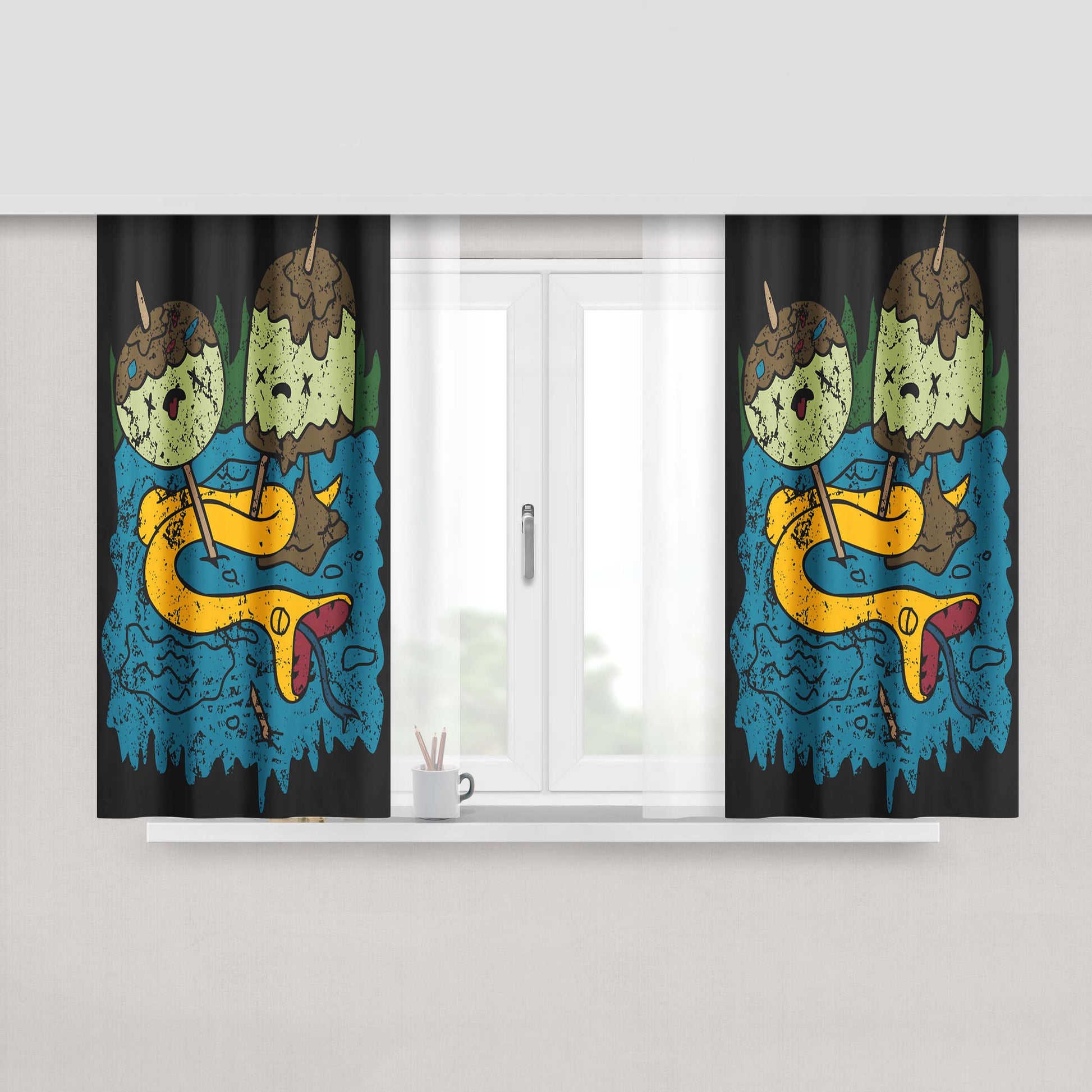 Bubblegums Most Valued Thing Peach Skin Window Curtains