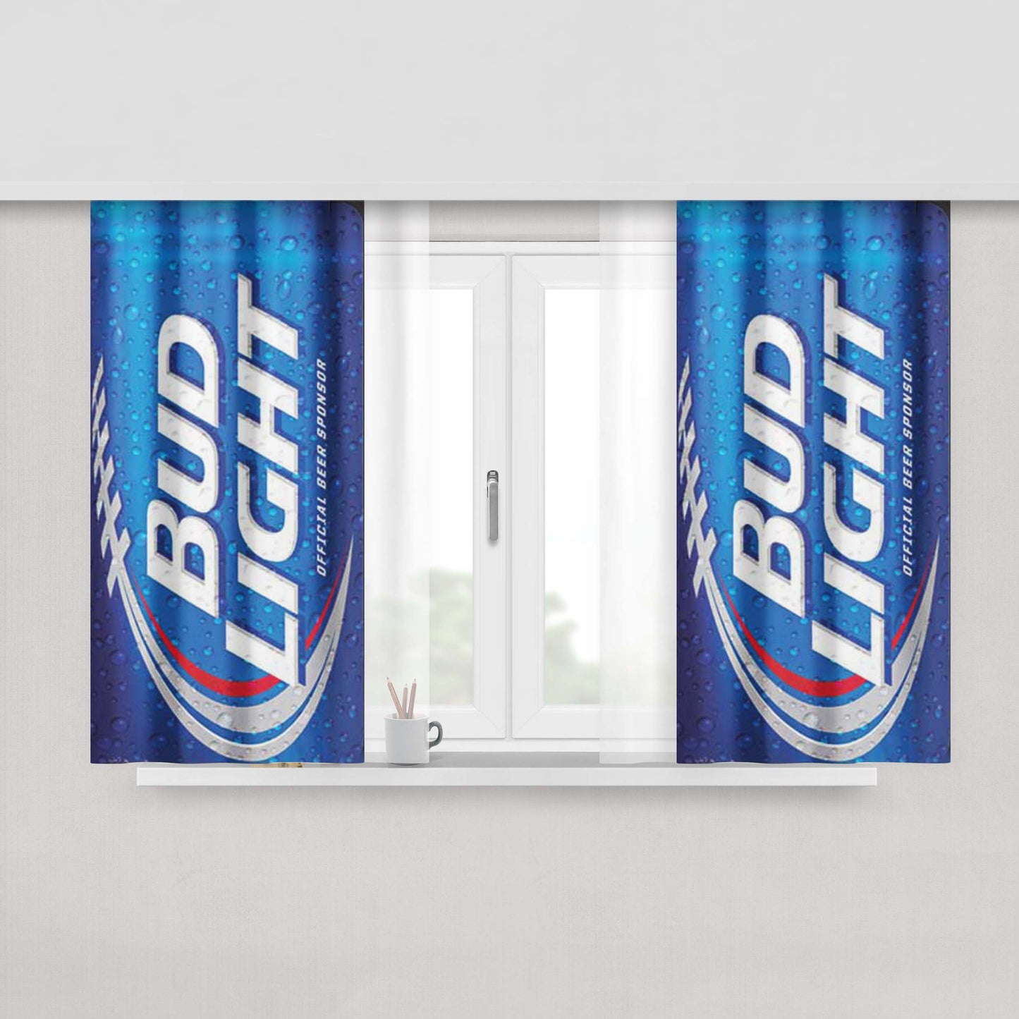 Bud Light Can New Peach Skin Window Curtains