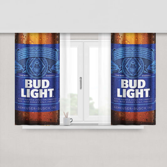 Bud Light Peach Skin Window Curtains
