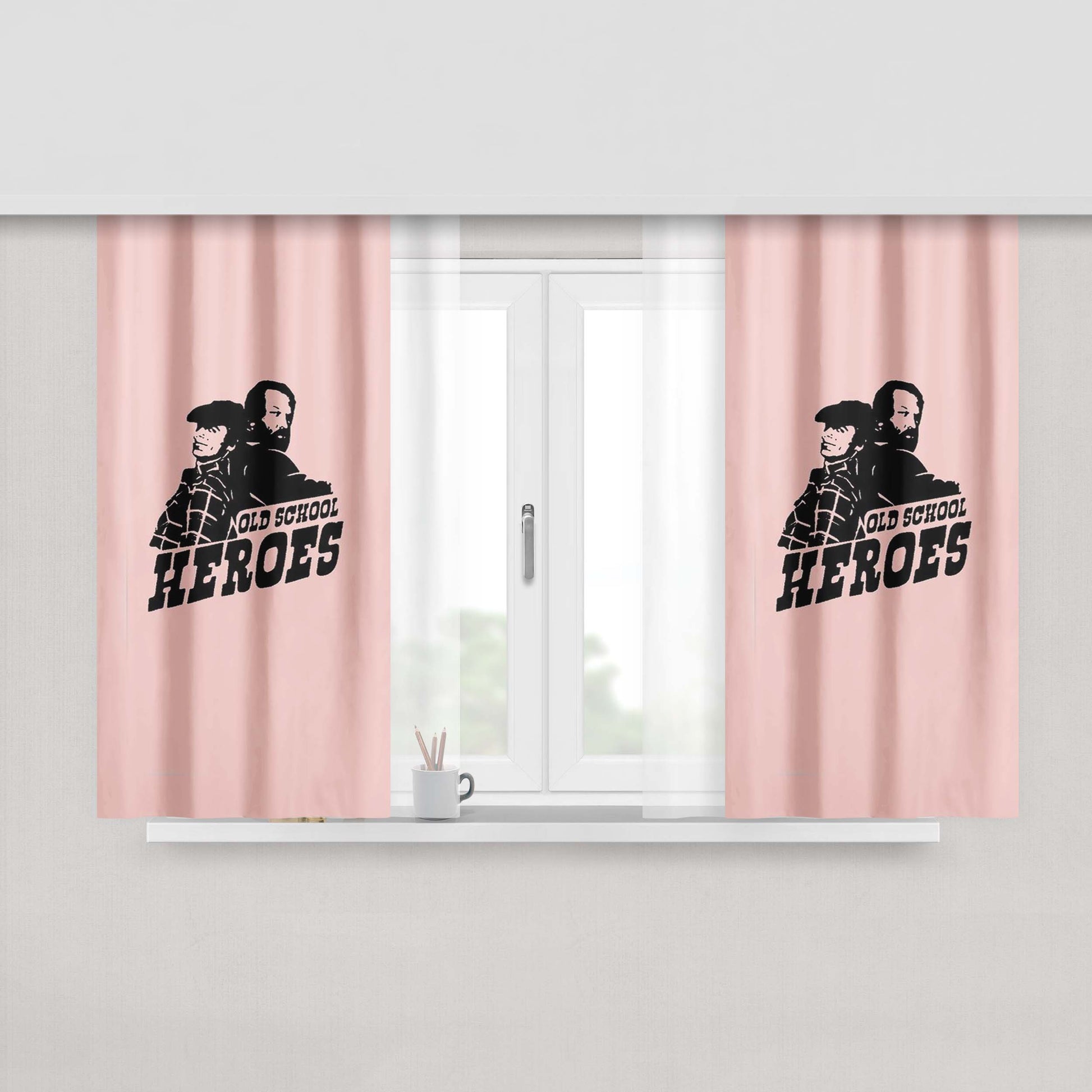 Bud Spencer E Terence Hill Old School Peach Skin Window Curtains
